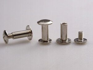 Nity skręcane śruba do paska 10 mm 1 sztuka srebrny
