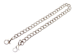 Łańcuszek metalowy z karabińczykiem 23 cm srebrny